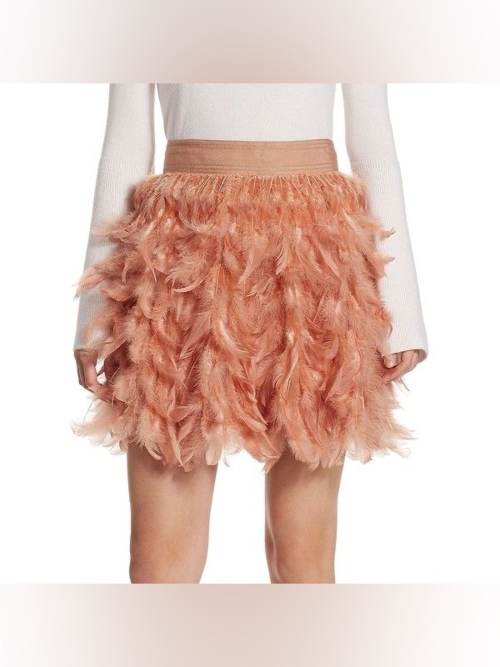 Alice + Olivia Cina Feather Party Skirt